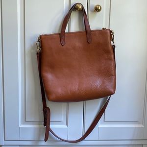 Madewell zip top transport crossbody in English Saddle